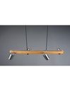 Lampadario Lineare Legno E Nichel 4 Spot Cilindrici Orientabili Marley Trio Lighting