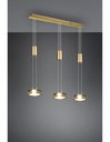 Lampadario Moderno Led 3 Dischi Ottone Franklin Trio Lighting