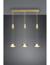 Lampadario Moderno Led 3 Dischi Ottone Franklin Trio Lighting