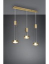 Lampadario Moderno Led 3 Dischi Ottone Franklin Trio Lighting
