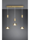 Lampadario Moderno Led 3 Dischi Ottone Franklin Trio Lighting