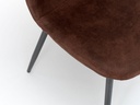 4x Sedia in similpelle con seduta marrone 44x50x84 cm