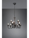 Lampadario Salone 9 Luci Nero Con Catena Elsa Trio Lighting