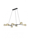 Lampadario Sospensione Minimal 7 Luci Cross Nero e Oro Trio Lighting
