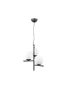 Lampadario Sospensione Nero 3 Sfere Vetro Bianco Pure Trio Lighting