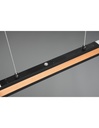 Lampadario Ufficio Doppia Emissione Vintage Legno E Metallo Nero Dimmer Deacon Trio Lighting