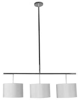 Lampadario a 3 cappelli Cilindro  cm. 110 x 30 h 150