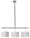 Lampadario a 3 cappelli Cilindro  cm. 110 x 30 h 150