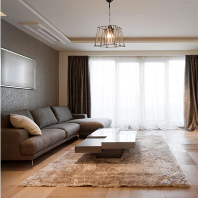 Lampadario a sospensione in metallo Nero e Corda 25x h55 cm