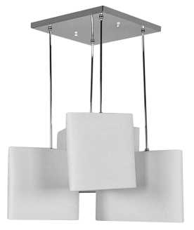 Lampadario bianco moderno metallo vetro cm 72 x 68 h 63