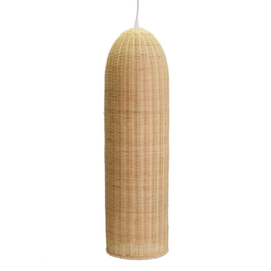 Lampadario rattan naturale