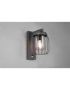 Lanterna Da Parete Rete Metallica Antracite Tuela Con Sensore IP44 Trio Lighting