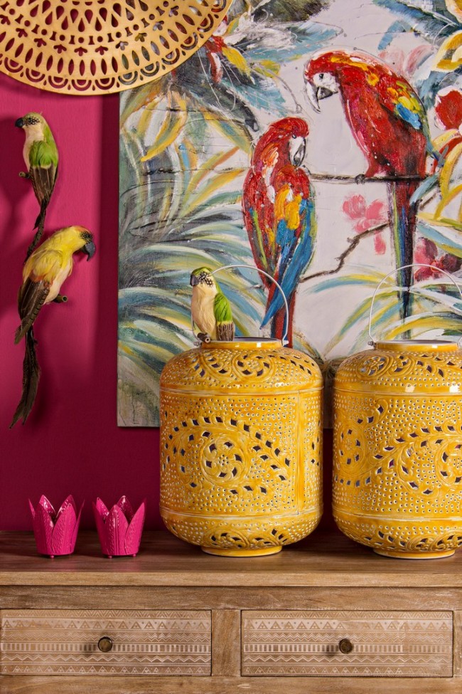 Lanterna Eleonore in ferro giallo