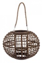 Lanterna con manico MOMBASA intrecciata colore marrone 37dx26h cm