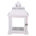 Lanterna legno bianco quadro cm24x16h39