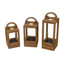 Lanterna legno naturale quadro cm18x18h41