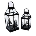 Lanterna metallo 1-2 nero cm17x17h37