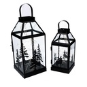 Lanterna metallo 1-2 nero cm17x17h37