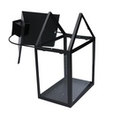 Black metal lantern 1-3 cm27x18,2h41-51