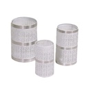 Round white metal lantern 1-3 cmø17x16h25,5