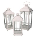 Lanterna metallo crema 1-3 quadra cm21,5x21,5h50