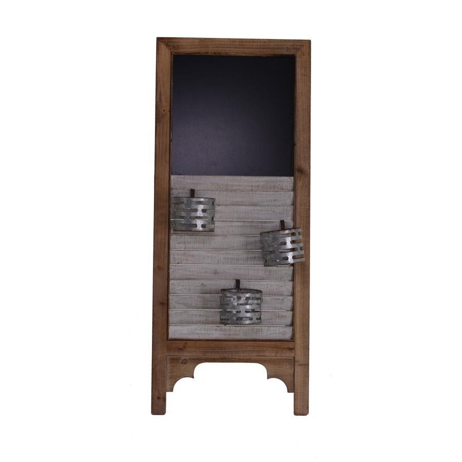 Lavagna in legno con portatutto