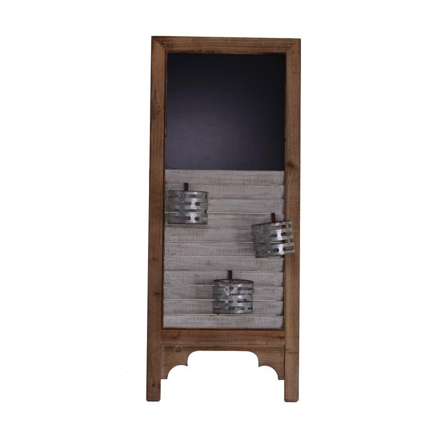 Lavagna in legno con portatutto