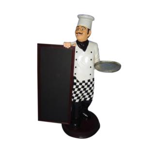 Lavagna legno cuoco con occhiali cm 45 x 50 x h 100