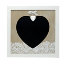 Elegance square heart wooden blackboard cm30x30x1,5