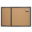 Lavagna magnetica emoji con orologio, sughero e pennarello cm60x40x1,5