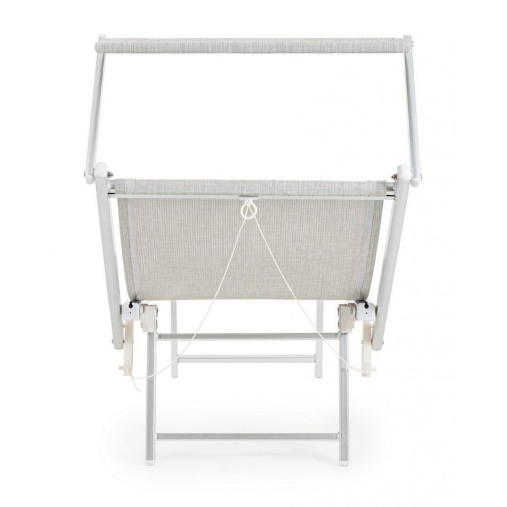 Lettino OCEAN pieghevole in alluminio di colore grigio