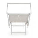 Lettino OCEAN pieghevole in alluminio di colore grigio