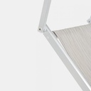 Lettino OCEAN pieghevole in alluminio di colore grigio