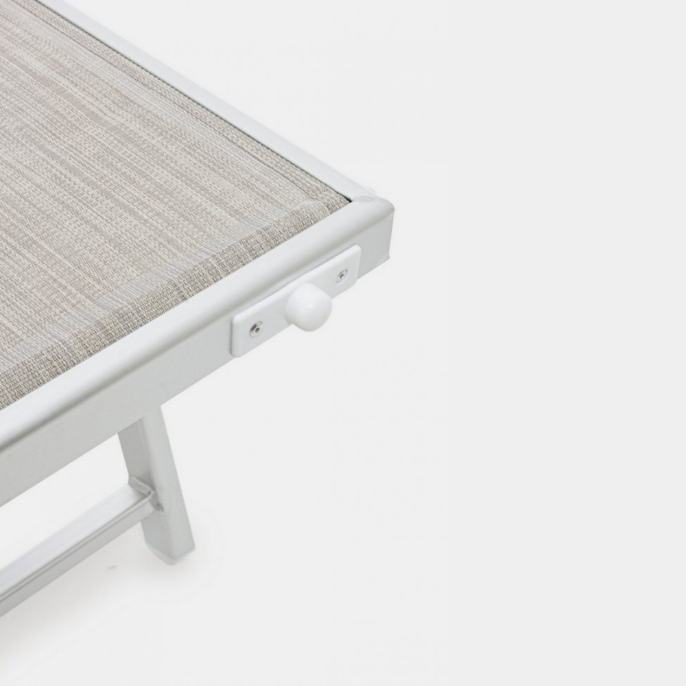 Lettino OCEAN pieghevole in alluminio di colore grigio