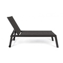 Lettino alto in alluminio  con ruote Hilde antracite 32h cm