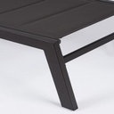 Lettino alto in alluminio  con ruote Hilde antracite 32h cm