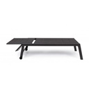 Lettino alto in alluminio  con ruote Hilde antracite 32h cm