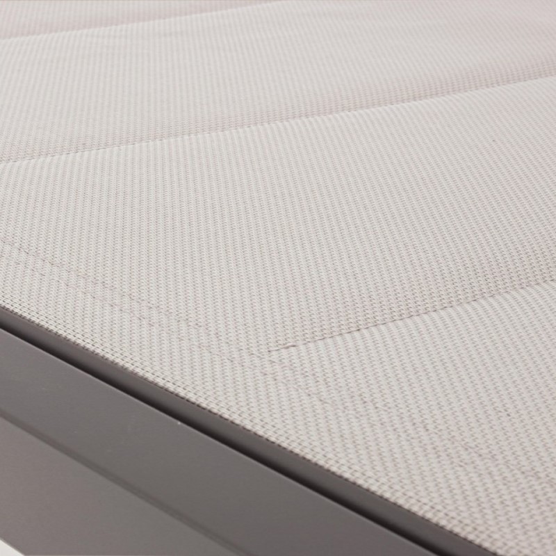 Lettino alto in alluminio con ruote Hilde coffee