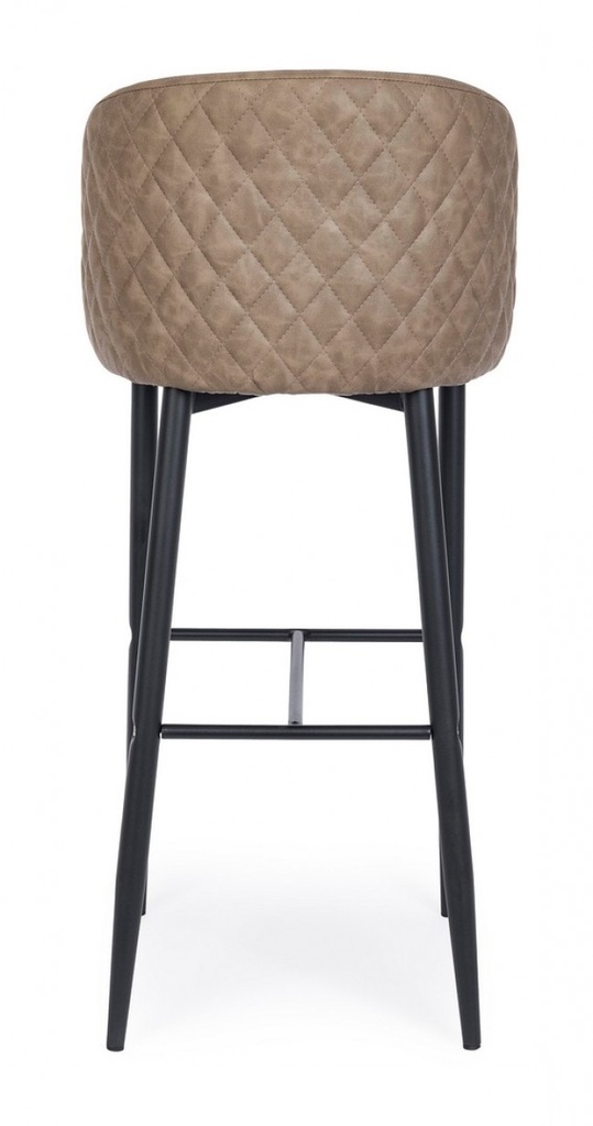 Sgabello bar tortora in ecopelle stile design