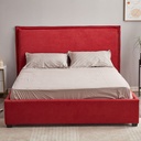 Letto Matrimoniale Contenitore Tessuto Rosso  170x206x118 cm