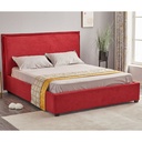 Letto Matrimoniale Contenitore Tessuto Rosso  170x206x118 cm