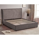 Letto Matrimoniale Neso Contenitore Tessuto Grigio  L 170 x P 206 x H 118 cm
