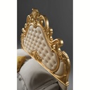 Letto barocco classico crema con contenitore Aleksandra