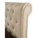 Letto matrimoniale c/ contenitore  in ecopelle Crema 180x223xh.120 cm