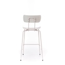 4x Sgabello in polipropilene con seduta bianca