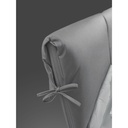 Letto matrimoniale contenitore Fiocco tessuto grigio