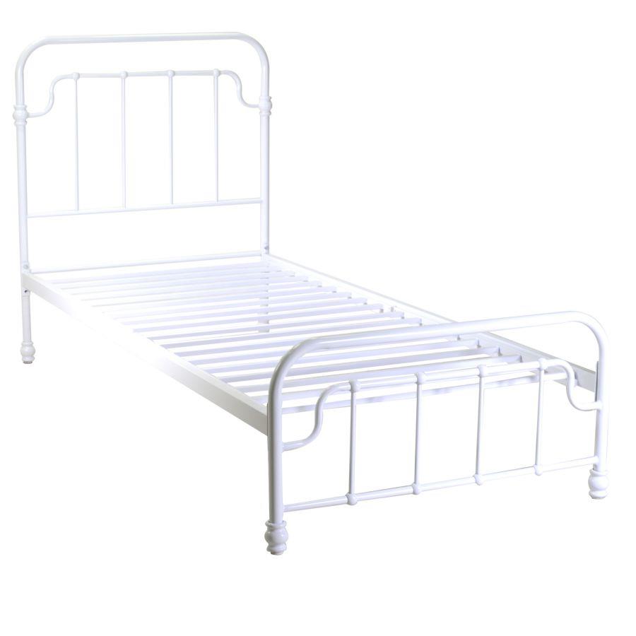 Letto metallo bianco singolo cm 90 x h 200