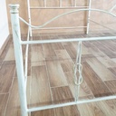 Letto una piazza e mezza in ferro battuto con pediera Bianco Oro PRIMULA 130x202x h127cm