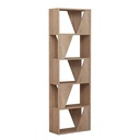 Libreria Frame colore rovere con 5 ripiani 54 x 24 x 168 cm
