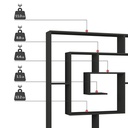 Libreria Labirent Antracite 5 Ripiani, 129x125x22 cm
